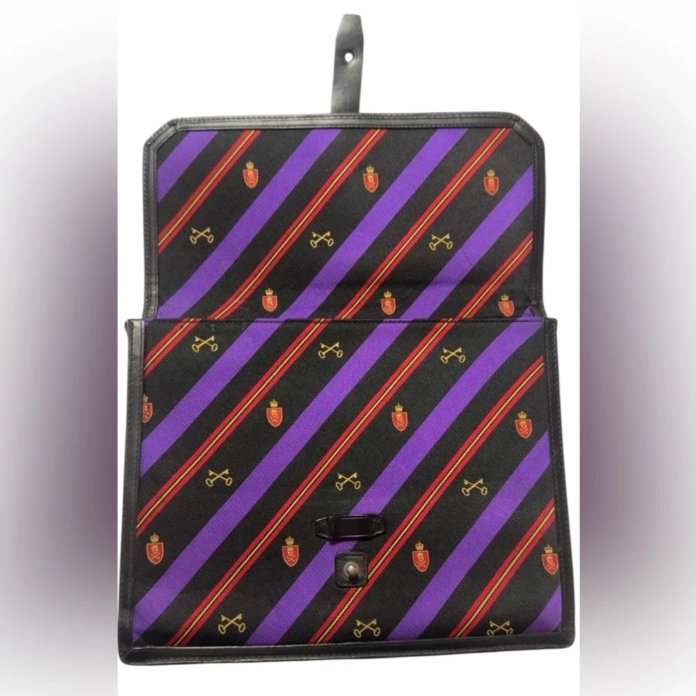 Rugby Ralph Lauren Rare portfolio/ clutch bag 10.5” x 8.5” Collectible Like New! - Picture 4 of 8